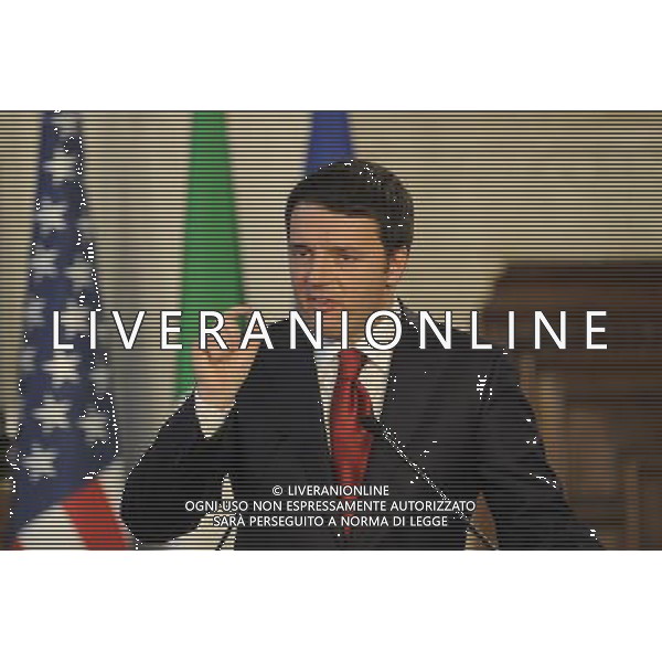 Il premier Italiano Matteo Renzi incontra il Presidente degli Stati Uniti Barack Obama a Villa Madama a Roma 27 marzo 2014 ©Corradetti/AGENZIA ALDO LIVERANI SAS 