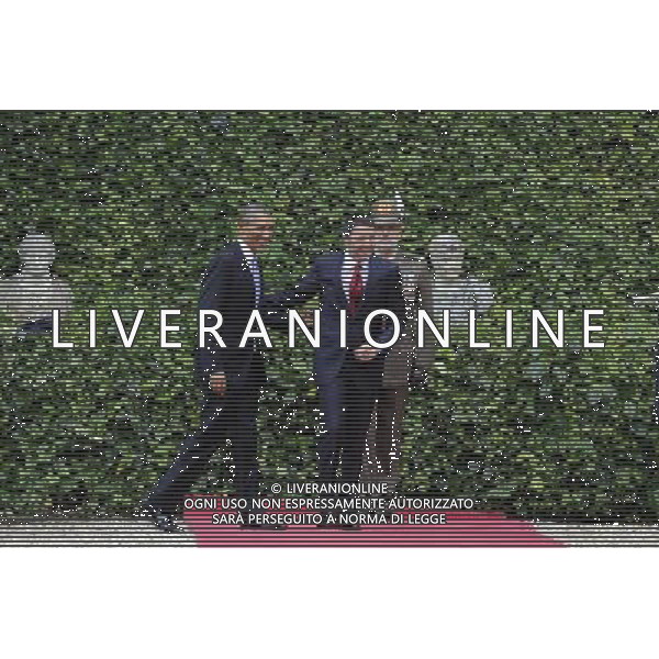 Il premier Italiano Matteo Renzi incontra il Presidente degli Stati Uniti Barack Obama a Villa Madama a Roma 27 marzo 2014 ©Corradetti/AGENZIA ALDO LIVERANI SAS 