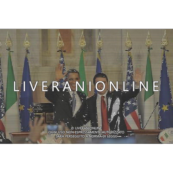 Il premier Italiano Matteo Renzi incontra il Presidente degli Stati Uniti Barack Obama a Villa Madama a Roma 27 marzo 2014 ©Corradetti/AGENZIA ALDO LIVERANI SAS 