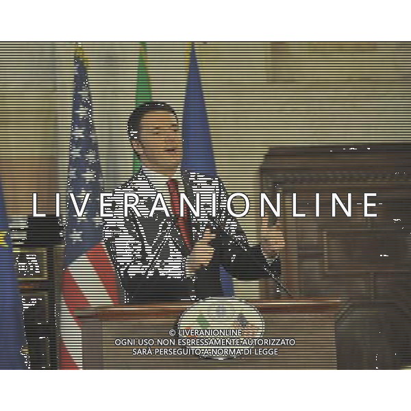 Il premier Italiano Matteo Renzi incontra il Presidente degli Stati Uniti Barack Obama a Villa Madama a Roma 27 marzo 2014 ©Corradetti/AGENZIA ALDO LIVERANI SAS 