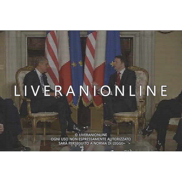 ROMA 27-03-2014 INCONTRO OBAMA RENZI NELLA FOTO L\'INCONTRO BARACK OBAMA E RENZI FOTO POOL AG ALDOL IVERANI SAS