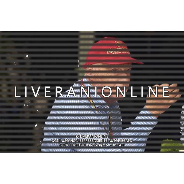 Niki Lauda (AUT) Mercedes Non-Executive Chairman. 28.03.2014. Formula 1 World Championship, Rd 2, Malaysian Grand Prix, Sepang, Malaysia, Friday. - www.xpbimages.com, EMail: requests@xpbimages.com - copy of publication required for printed pictures. Every used picture is fee-liable. © Copyright: Price / XPB Images AG ALDO LIVERANI SAS ONLY ITALY
