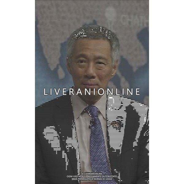 Lee Hsien Loong PM of Singapore speaks on Singapore\'s Perspectives on Asia and Europe alongside Rt Hon Sir Malcolm Rifkind MP, Chairman, Intelligence and Security Committe; UK Foreign Secretary (1995-97). Chatham House, London. AG ALDO LIVERANI SAS ONLY ITALY