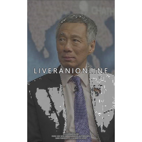 Lee Hsien Loong PM of Singapore speaks on Singapore\'s Perspectives on Asia and Europe alongside Rt Hon Sir Malcolm Rifkind MP, Chairman, Intelligence and Security Committe; UK Foreign Secretary (1995-97). Chatham House, London. AG ALDO LIVERANI SAS ONLY ITALY
