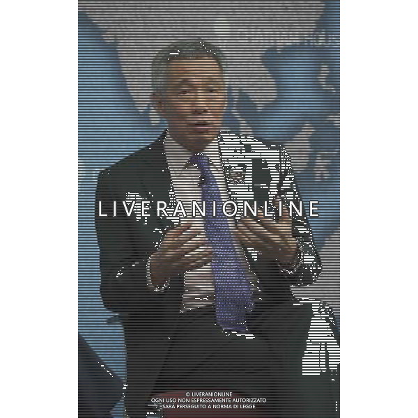 Lee Hsien Loong PM of Singapore speaks on Singapore\'s Perspectives on Asia and Europe alongside Rt Hon Sir Malcolm Rifkind MP, Chairman, Intelligence and Security Committe; UK Foreign Secretary (1995-97). Chatham House, London. AG ALDO LIVERANI SAS ONLY ITALY