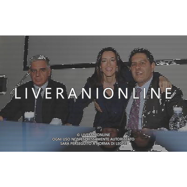 Convegno \'False rivoluzioni\' Milano - 29.03.2014 Nella Foto:Giovanni Toti con Licia Ronzulini e Stefano Maullo /Ph.Vitez-Ag. Aldo Liverani