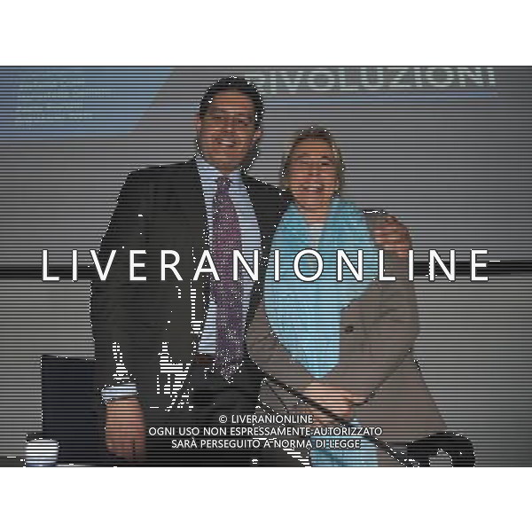Convegno \'False rivoluzioni\' Milano - 29.03.2014 Nella Foto:Stefania Craxi con Giovanni Toti /Ph.Vitez-Ag. Aldo Liverani