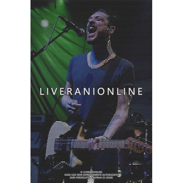 Snow Patrol-s lead guitarist, Nathan Connolly with his band called LITTLE MATADOR perform live at London\'s Shepherd\'s Bush Empire on March 27th 2014. Also featuring former Idlewild bassist Gavin Fox and multi-instrumentalist Troy Stewart - who plays in supergroup Tired Pony, drummer \'Binzer\' Brennan (The Frames) and guitarist Dave Magee (LaFaro). AG ALDO LIVERANI SAS ONLY ITALY