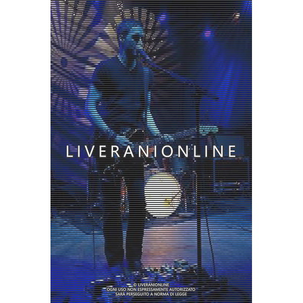 Snow Patrol-s lead guitarist, Nathan Connolly with his band called LITTLE MATADOR perform live at London\'s Shepherd\'s Bush Empire on March 27th 2014. Also featuring former Idlewild bassist Gavin Fox and multi-instrumentalist Troy Stewart - who plays in supergroup Tired Pony, drummer \'Binzer\' Brennan (The Frames) and guitarist Dave Magee (LaFaro). AG ALDO LIVERANI SAS ONLY ITALY