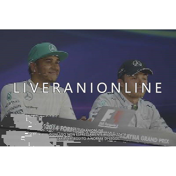 The post qualifying FIA Press Conference (L to R): Lewis Hamilton (GBR) Mercedes AMG F1, pole position; Nico Rosberg (GER) Mercedes AMG F1, third. 29.03.2014. Formula 1 World Championship, Rd 2, Malaysian Grand Prix, Sepang, Malaysia, Saturday. - www.xpbimages.com, EMail: requests@xpbimages.com - copy of publication required for printed pictures. Every used picture is fee-liable. © Copyright: Price / XPB Images AG ALDO LIVERANI SAS ONLY ITALY