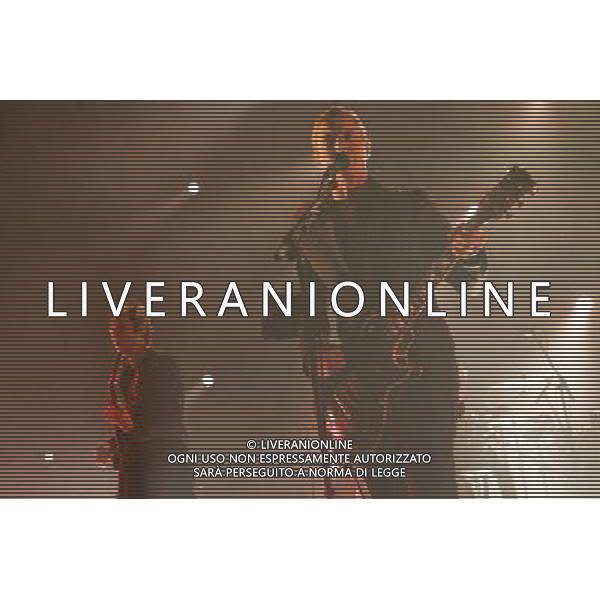 Interpol perform live at the NME Awards Tour 2014, O2 Academy Brixton, London, United Kingdom. 27 March 2014. Paul Banks, Sam Fogarino, Daniel Kessler. AG ALDO LIVERANI SAS ONLY ITALY