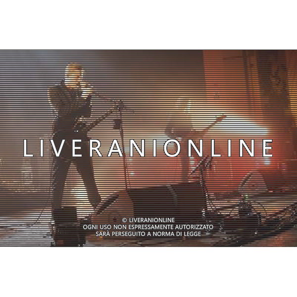 Interpol perform live at the NME Awards Tour 2014, O2 Academy Brixton, London, United Kingdom. 27 March 2014. Paul Banks, Sam Fogarino, Daniel Kessler. AG ALDO LIVERANI SAS ONLY ITALY