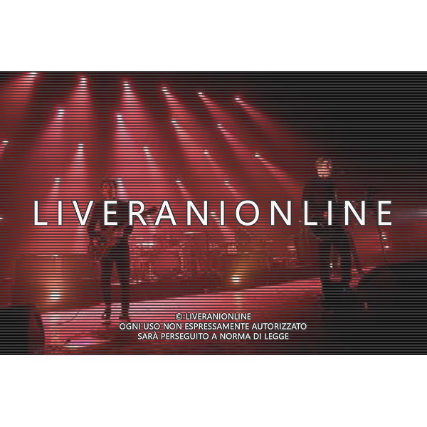 Interpol perform live at the NME Awards Tour 2014, O2 Academy Brixton, London, United Kingdom. 27 March 2014. Paul Banks, Sam Fogarino, Daniel Kessler. AG ALDO LIVERANI SAS ONLY ITALY