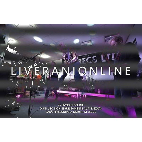 Franz Ferdinand,play a special gig for 250 people at a record store in Sunderland that is owned by Frankie and the Heartstrings,l Pop Recs Ltd, Sunderland,27th March 2014 AG ALDO LIVERANI SAS ONLY ITALY