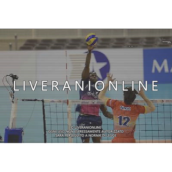Mory SIDIBE / Milos NIKIC - 29.03.2014 - Paris Volley / Novgorod - Finale CEV - Photo : Fred Porcu / Icon Sport