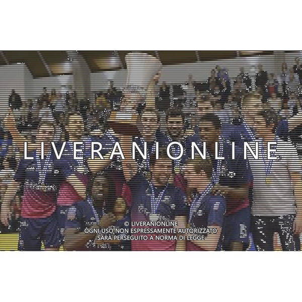 Joie Equipe Paris - 29.03.2014 - Paris Volley / Novgorod - Finale CEV - Photo : Fred Porcu / Icon Sport