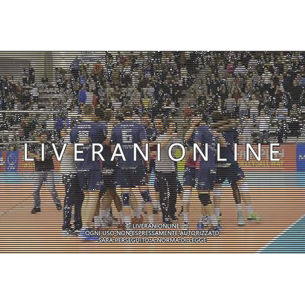 Joie Equipe Paris - 29.03.2014 - Paris Volley / Novgorod - Finale CEV - Photo : Fred Porcu / Icon Sport