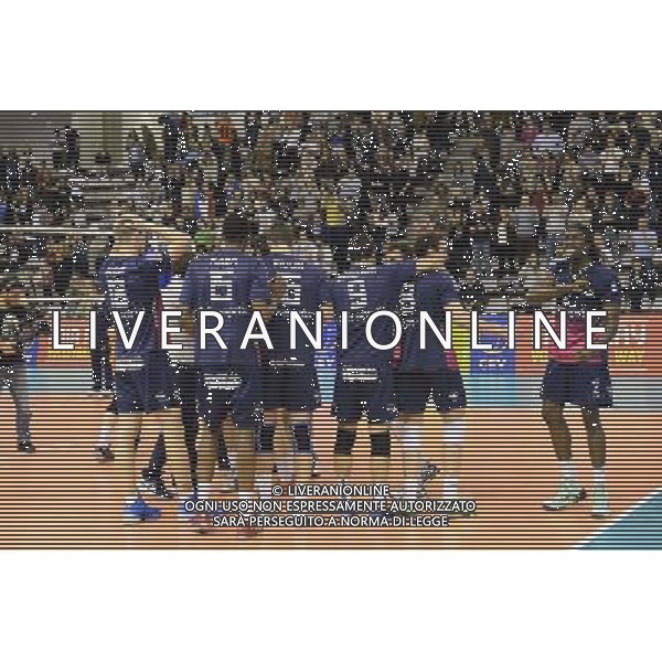 Joie Equipe Paris - 29.03.2014 - Paris Volley / Novgorod - Finale CEV - Photo : Fred Porcu / Icon Sport