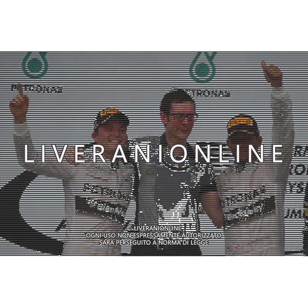 1st place Lewis Hamilton (GBR) Mercedes AMG F1 2nd place Nico Rosberg (GER) Mercedes AMG F1. 30.03.2014. Formula 1 World Championship, Rd 2, Malaysian Grand Prix, Sepang, Malaysia, Sunday. - www.xpbimages.com, EMail: requests@xpbimages.com - copy of publication required for printed pictures. Every used picture is fee-liable. © Copyright: Batchelor / XPB Images AG ALDO LIVERANI SAS ONLY ITALY
