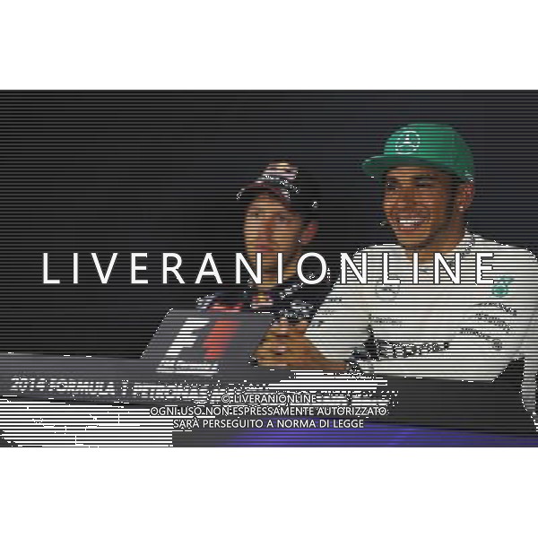Race winner Lewis Hamilton (GBR) Mercedes AMG F1 in the FIA Press Conference. 30.03.2014. Formula 1 World Championship, Rd 2, Malaysian Grand Prix, Sepang, Malaysia, Sunday. - www.xpbimages.com, EMail: requests@xpbimages.com - copy of publication required for printed pictures. Every used picture is fee-liable. Â© Copyright: Price / XPB Images AG ALDO LIVERANI SAS ONLY ITALY