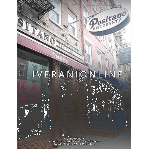 The closed Positano Ristorante on Mulberry Street in the Little Italy neighborhood of New York on Sunday, March 30, 2014. Changing demographics and sharp rent increases have decimated the Little Italy neighborhood reducing the once thriving Italian enclave from a fifty-block area into a short three blocks mostly populated by tourist oriented businesses. Eight restaurants have closed in the past year as their leases came up and negotiations with landlords were fruitless. As Chinatown moves north many Italian businesses had been displaced by businesses catering to their Asian customers. ©photoshot/AGENZIA ALDO LIVERANI SAS - ITALY ONLY - Vedute della citta\' di New York - Vita quotidiana