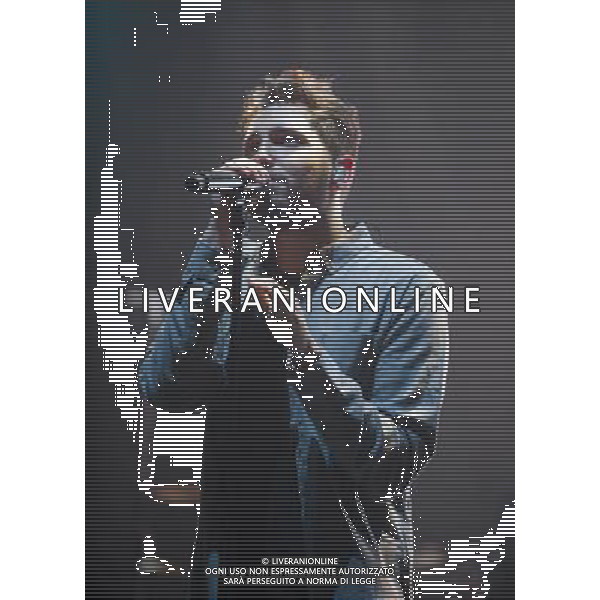 You Me at Six performing at Manchester O2 Apollo on 30th March 2014. Lead singer Josh Franceschi. ©photoshot/AGENZIA ALDO LIVERANI SAS - ITALY ONLY - EDITORIAL USE ONLY