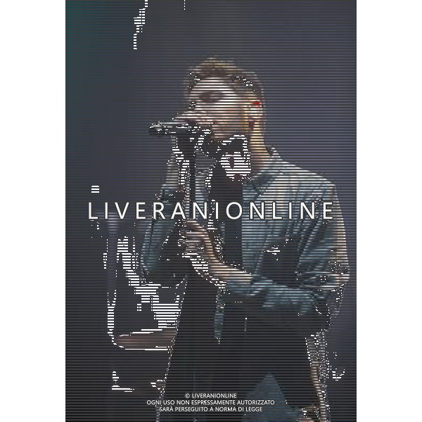 You Me at Six performing at Manchester O2 Apollo on 30th March 2014. Lead singer Josh Franceschi. ©photoshot/AGENZIA ALDO LIVERANI SAS - ITALY ONLY - EDITORIAL USE ONLY