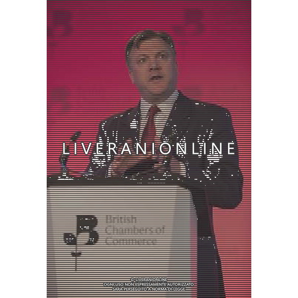 Ed Balls MP, Shadow Chancellor of the Exchequer gives a speech at the British Chambers of Commerce Annual Conference in the QE II Conference center in London. AG ALDO LIVERANI SAS ONLY ITALY