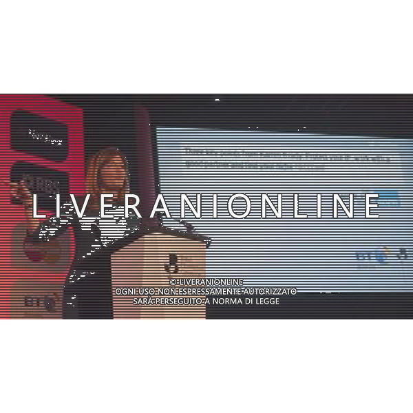 Karren Brady delivers his gives a speech via pre recorded video at the British Chambers of Commerce Annual Conference in the QE II Conference center in London. AG ALDO LIVERANI SAS ONLY ITALY