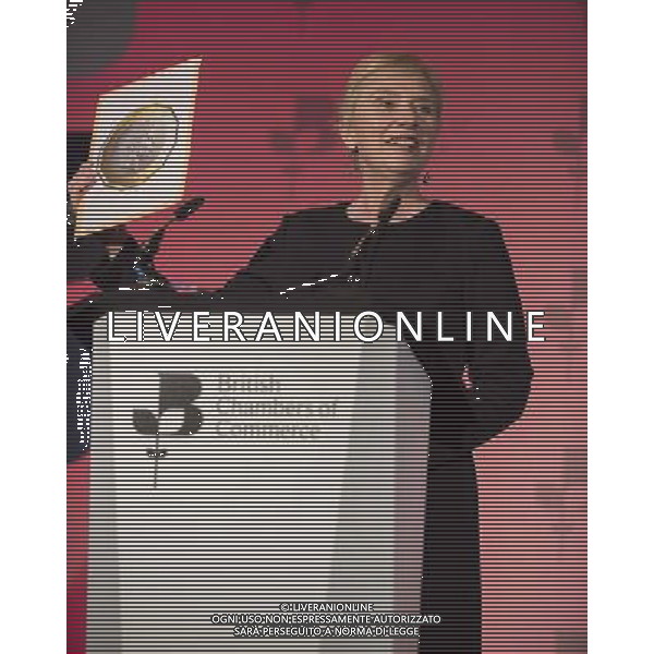 Ann Cairns President of International markets, mastercard Worldwide gives a speech at the British Chambers of Commerce Annual Conference in the QE II Conference center in London. AG ALDO LIVERANI SAS ONLY ITALY