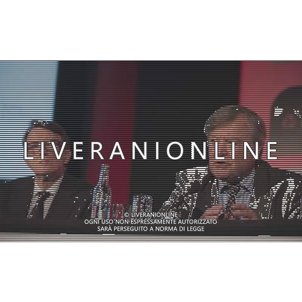 Lord Mandelson and Kenneth Clarke on the debate of Britain\'s future relationship with the European Union at the British Chambers of Commerce Annual Conference in the QE II Conference center in London. AG ALDO LIVERANI SAS ONLY ITALY