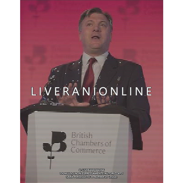 Ed Balls Shadow Chancellor of the Exchequer delivers his gives a speech at the British Chambers of Commerce Annual Conference in the QE II Conference center in London. AG ALDO LIVERANI SAS ONLY ITALY