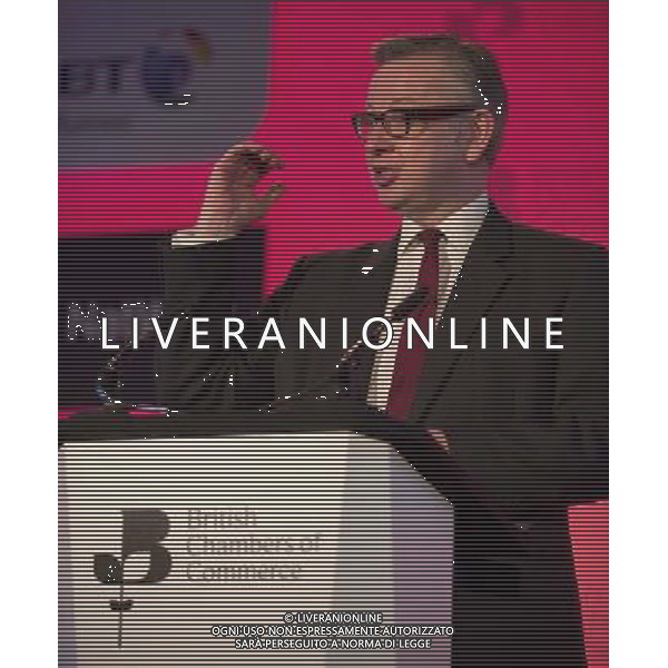 Michael Gove MP, Secretary of state for education gives a speech at the British Chambers of Commerce Annual Conference in the QE II Conference center in London. AG ALDO LIVERANI SAS ONLY ITALY