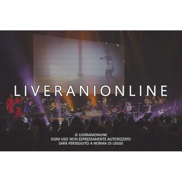 Atomic Bomb Who is William Onyeabor? Featuring Damon Albarn, Alexis Taylor (Hot Chip), Kele Okereke (Bloc Party), Pat Mahoney (LCD Soundsystem), Sinkane, Money Mark, Lijadu Sisters and Ghostpoet Performing live, Barbican Centre, 1st April 2014, concert, gig, show, event, live, performance, funk, electro-funk AG ALDO LIVERANI SAS ONLY ITALY