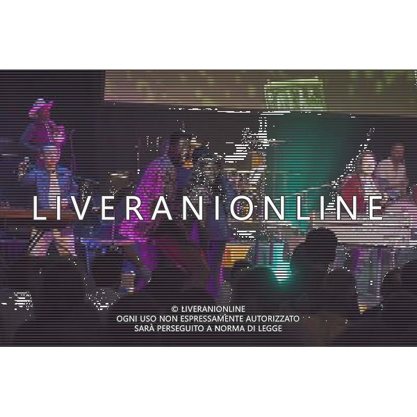 Atomic Bomb Who is William Onyeabor? Featuring Damon Albarn, Alexis Taylor (Hot Chip), Kele Okereke (Bloc Party), Pat Mahoney (LCD Soundsystem), Sinkane, Money Mark, Lijadu Sisters and Ghostpoet Performing live, Barbican Centre, 1st April 2014, concert, gig, show, event, live, performance, funk, electro-funk AG ALDO LIVERANI SAS ONLY ITALY