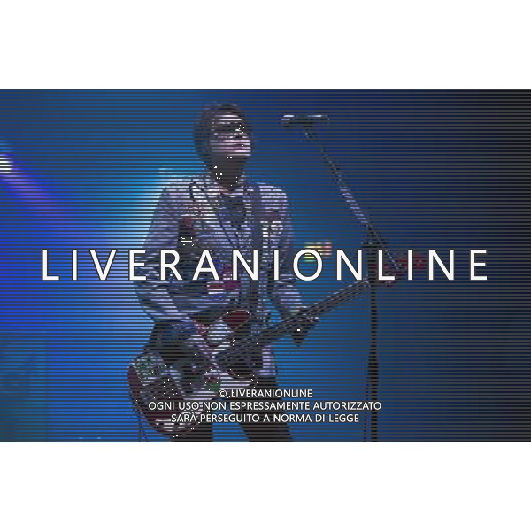 Nicky Wire of Manic Street Preachers performs at Manchester Apollo, Manchester, England, 1st April 2014. AG ALDO LIVERANI SAS ONLY ITALY