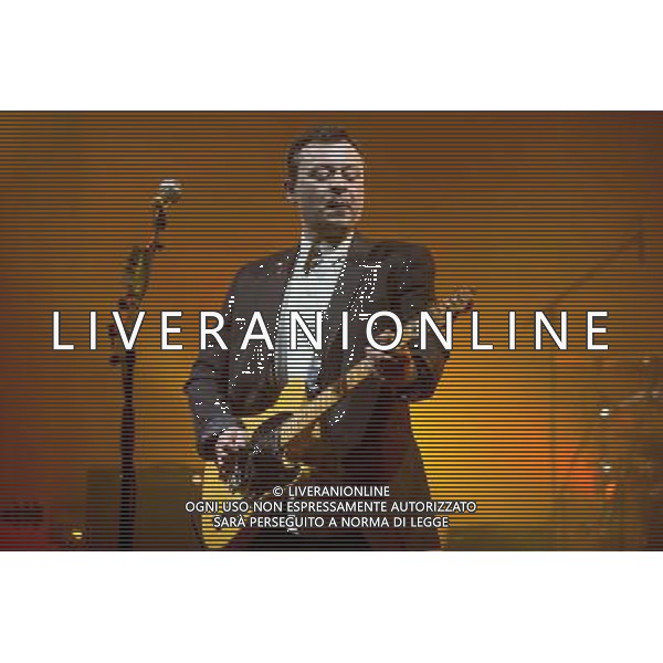 James Dean Bradfield of Manic Street Preachers performs at Manchester Apollo, Manchester, England, 1st April 2014. AG ALDO LIVERANI SAS ONLY ITALY
