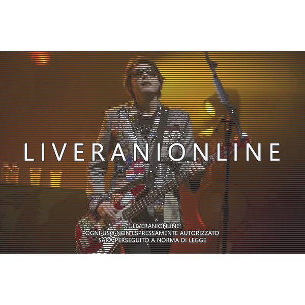 Nicky Wire of Manic Street Preachers performs at Manchester Apollo, Manchester, England, 1st April 2014. AG ALDO LIVERANI SAS ONLY ITALY