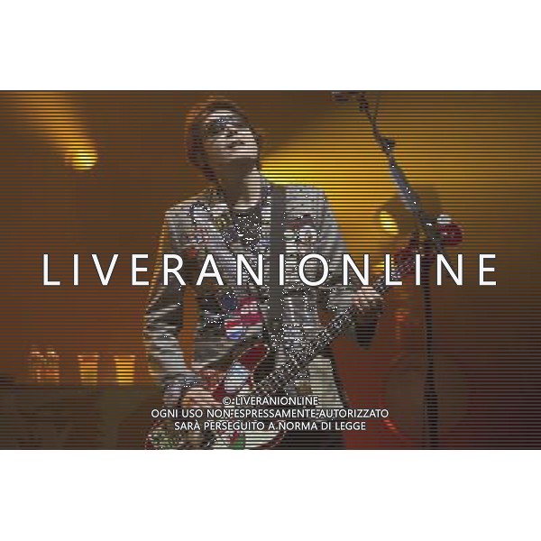 Nicky Wire of Manic Street Preachers performs at Manchester Apollo, Manchester, England, 1st April 2014. AG ALDO LIVERANI SAS ONLY ITALY