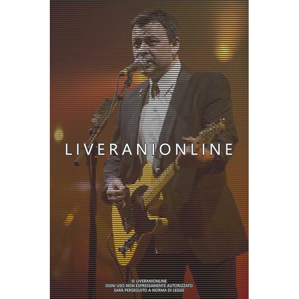 James Dean Bradfield of Manic Street Preachers performs at Manchester Apollo, Manchester, England, 1st April 2014. AG ALDO LIVERANI SAS ONLY ITALY