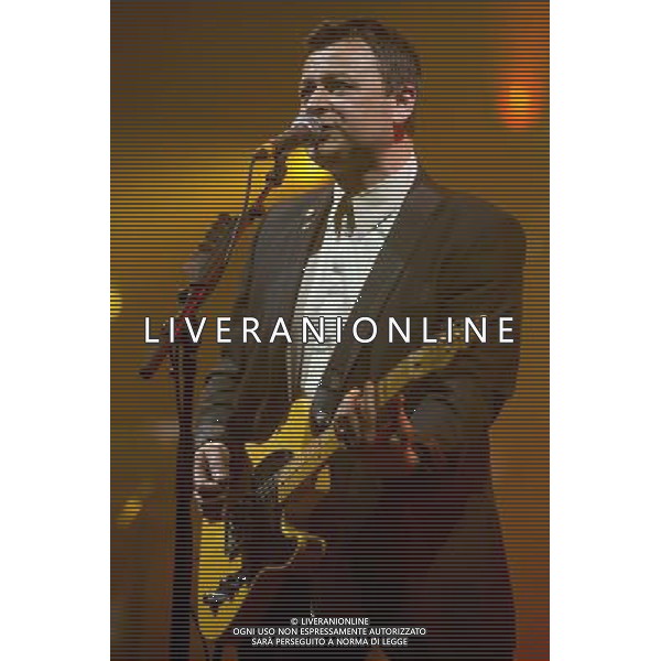 James Dean Bradfield of Manic Street Preachers performs at Manchester Apollo, Manchester, England, 1st April 2014. AG ALDO LIVERANI SAS ONLY ITALY