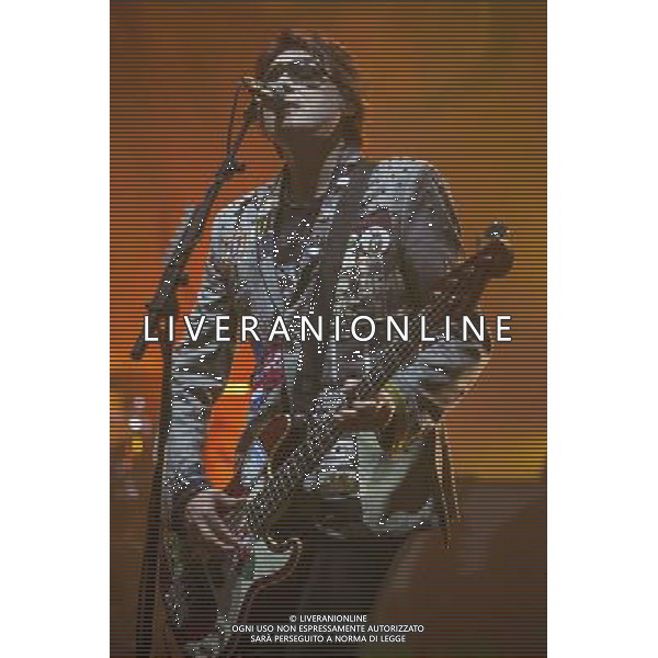 Nicky Wire of Manic Street Preachers performs at Manchester Apollo, Manchester, England, 1st April 2014. AG ALDO LIVERANI SAS ONLY ITALY