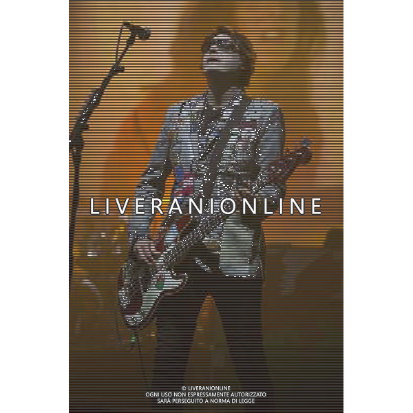 Nicky Wire of Manic Street Preachers performs at Manchester Apollo, Manchester, England, 1st April 2014. AG ALDO LIVERANI SAS ONLY ITALY