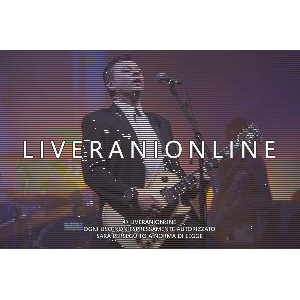 James Dean Bradfield of Manic Street Preachers performs at Manchester Apollo, Manchester, England, 1st April 2014. AG ALDO LIVERANI SAS ONLY ITALY