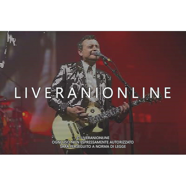 James Dean Bradfield of Manic Street Preachers performs at Manchester Apollo, Manchester, England, 1st April 2014. AG ALDO LIVERANI SAS ONLY ITALY