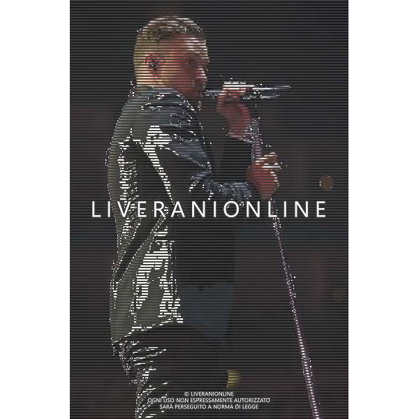 American singer-songwriter Justin Timberlake (born Justin Randall Timberlake) performs the first of two shows at The o2 Arena, London, England, on Tuesday 1st April 2014. Please note image is one time usage only for editorial purposes. AG ALDO LIVERANI SAS ONLY ITALY