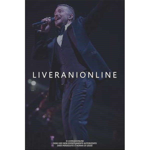 American singer-songwriter Justin Timberlake (born Justin Randall Timberlake) performs the first of two shows at The o2 Arena, London, England, on Tuesday 1st April 2014. Please note image is one time usage only for editorial purposes. AG ALDO LIVERANI SAS ONLY ITALY