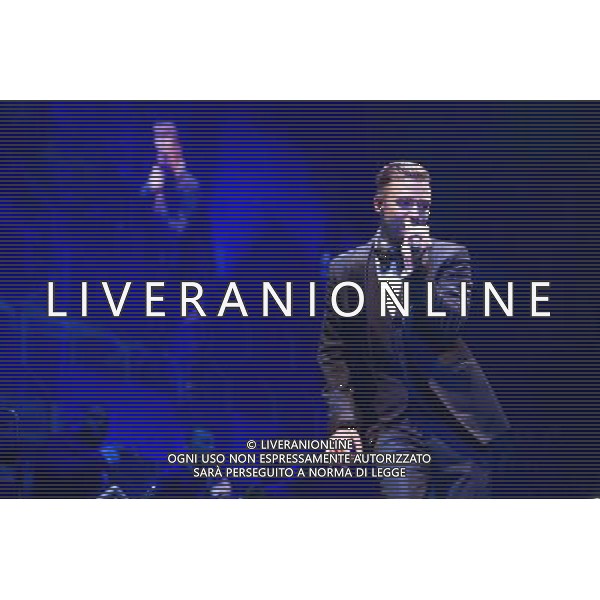 American singer-songwriter Justin Timberlake (born Justin Randall Timberlake) performs the first of two shows at The o2 Arena, London, England, on Tuesday 1st April 2014. Please note image is one time usage only for editorial purposes. AG ALDO LIVERANI SAS ONLY ITALY