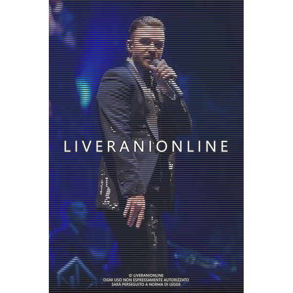 American singer-songwriter Justin Timberlake (born Justin Randall Timberlake) performs the first of two shows at The o2 Arena, London, England, on Tuesday 1st April 2014. Please note image is one time usage only for editorial purposes. AG ALDO LIVERANI SAS ONLY ITALY
