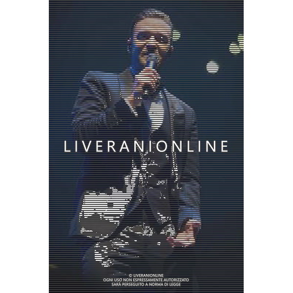 American singer-songwriter Justin Timberlake (born Justin Randall Timberlake) performs the first of two shows at The o2 Arena, London, England, on Tuesday 1st April 2014. Please note image is one time usage only for editorial purposes. AG ALDO LIVERANI SAS ONLY ITALY